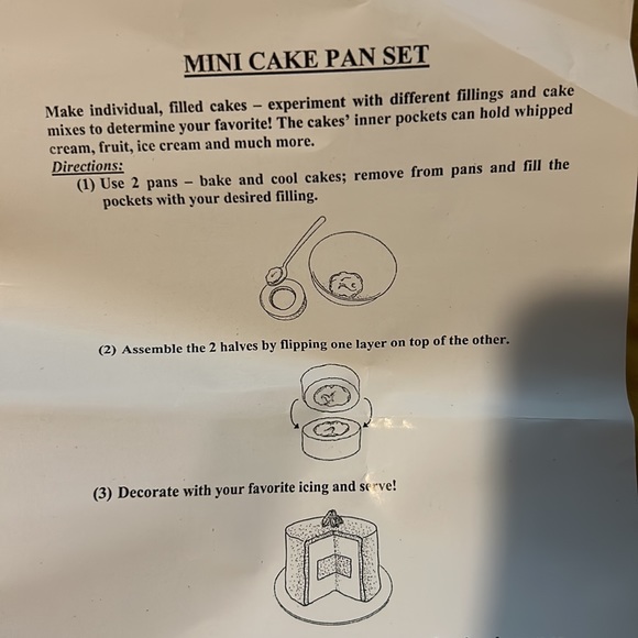 New!  Attention;BAKERS! Mini cake pan set .. for filled cakes!  FOUR ALTOGETHER - Picture 3 of 11